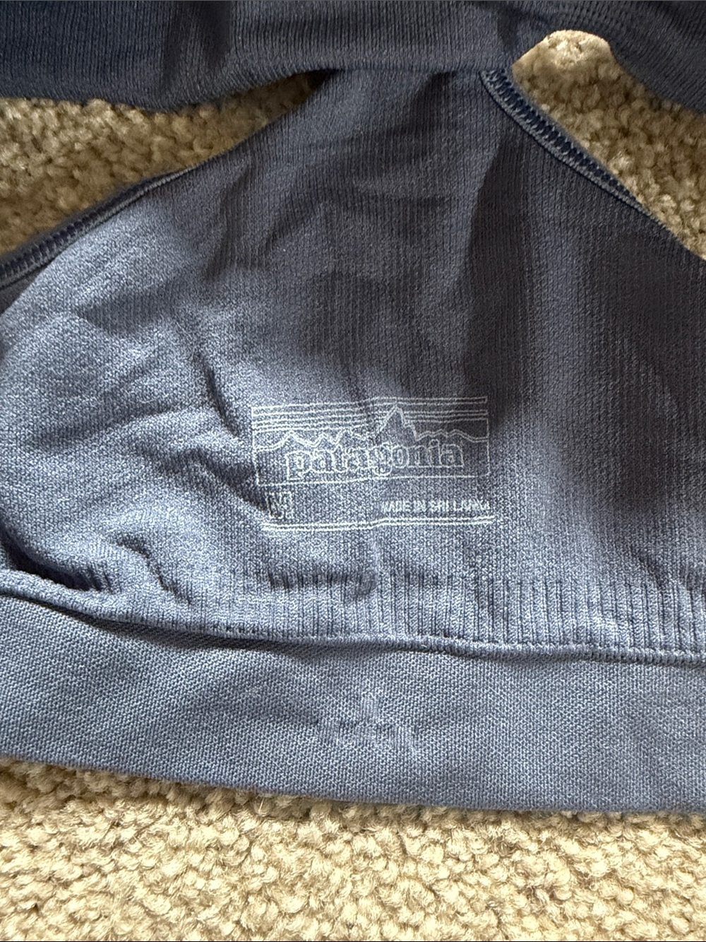 Patagonia Women's Slate Blue Seamless Racerback Bralette M - Picture 3 of 4